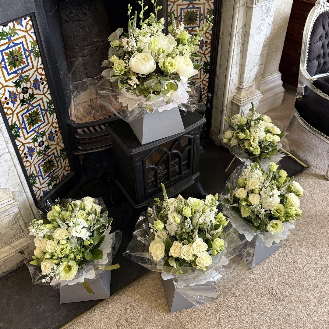 A hand-tied seasonal bouquet