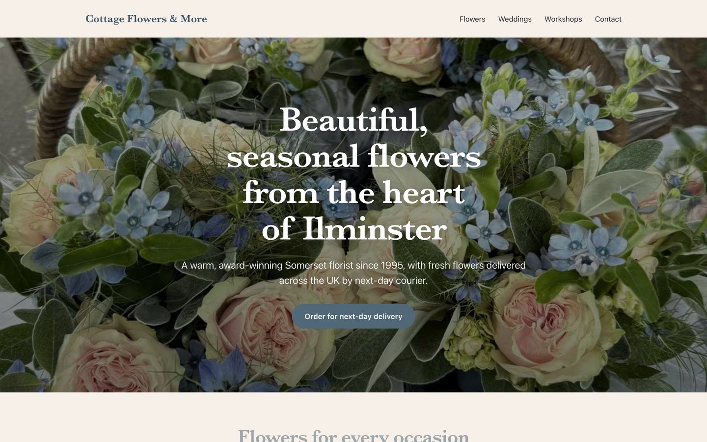 Cottage Flowers · a site we built